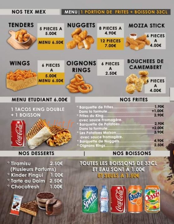 Tacos King — carte page 4