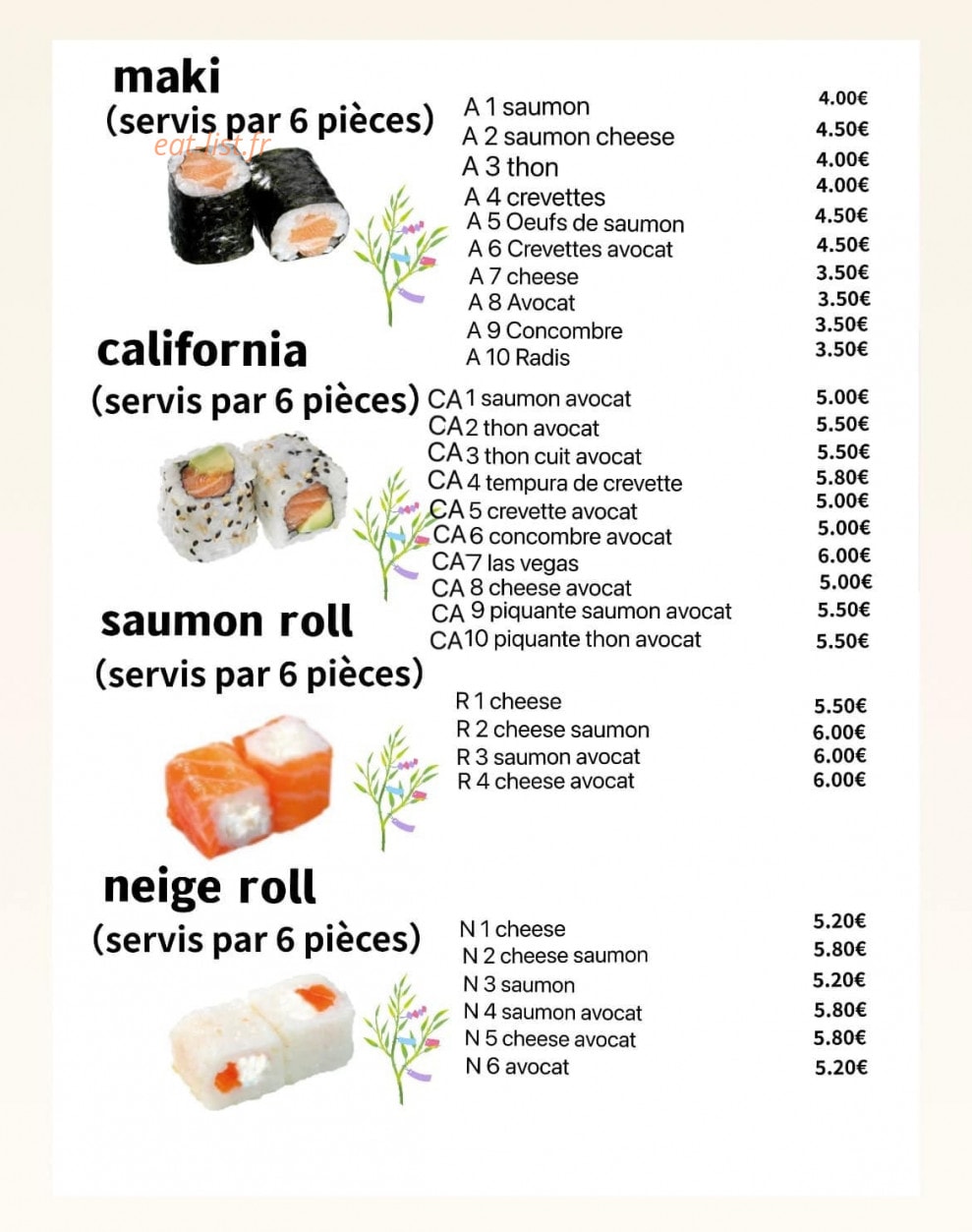 Traiteur Asiatique — carte page 5