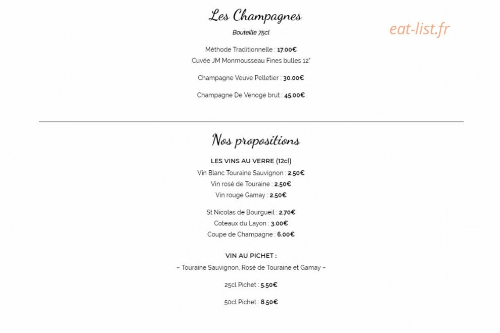 Auberge Fontaine — carte page 5