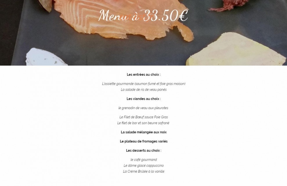 Auberge Fontaine — carte page 8