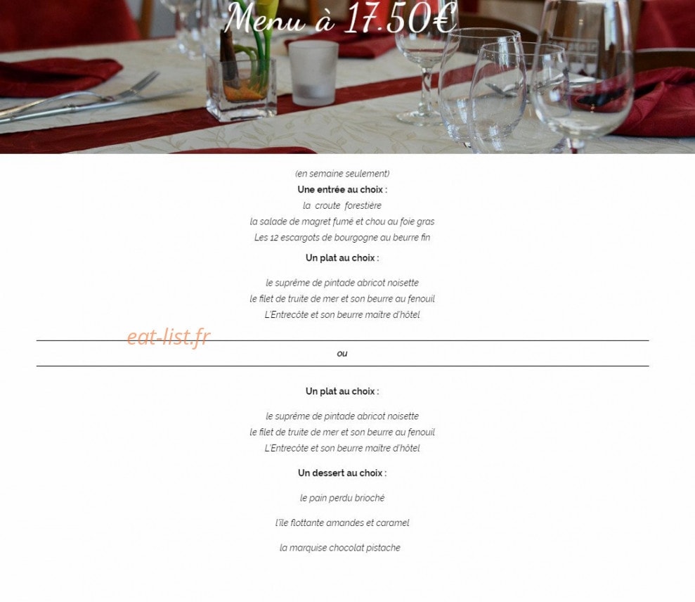 Auberge Fontaine — carte page 6