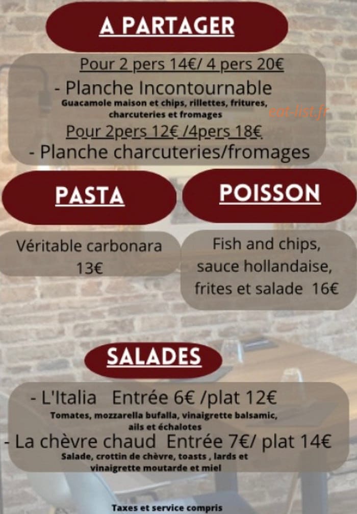 L’incontournable — carte page 1