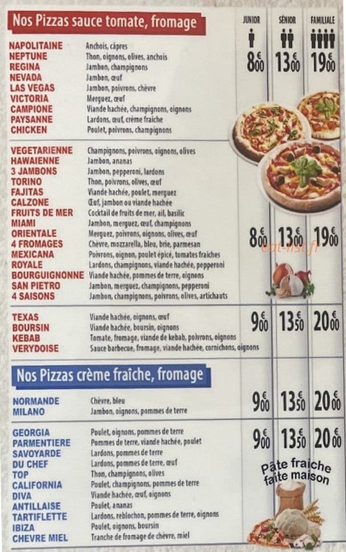 Milano pizza — carte page 1