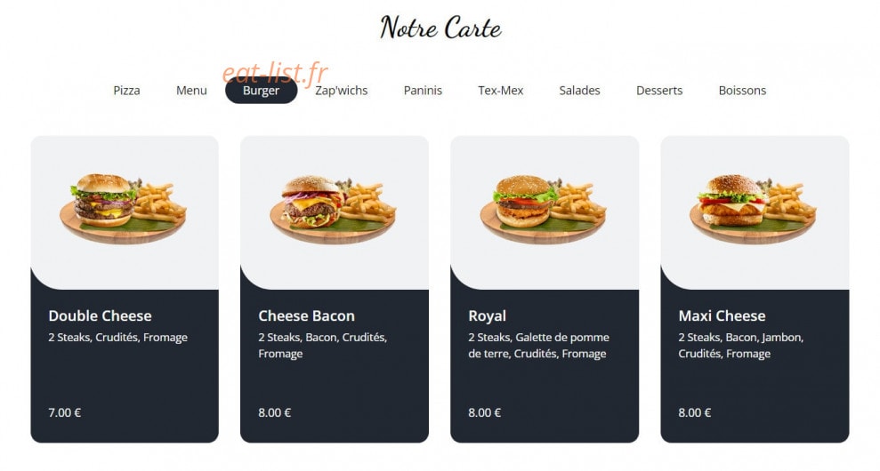 Star pizza — carte page 7
