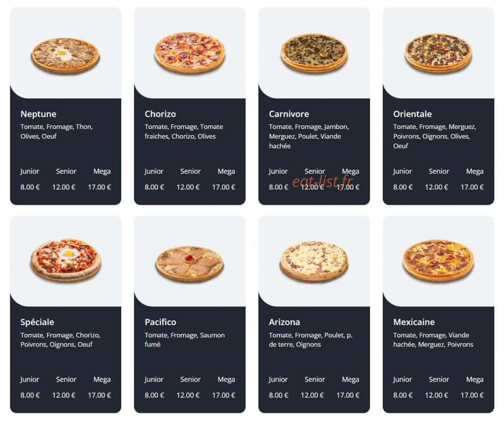 Star pizza — carte page 2