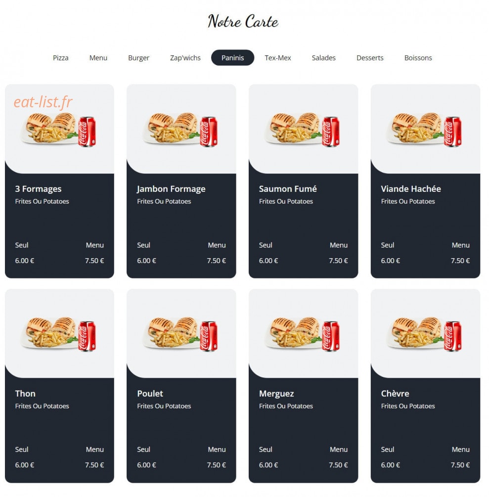 Star pizza — carte page 9