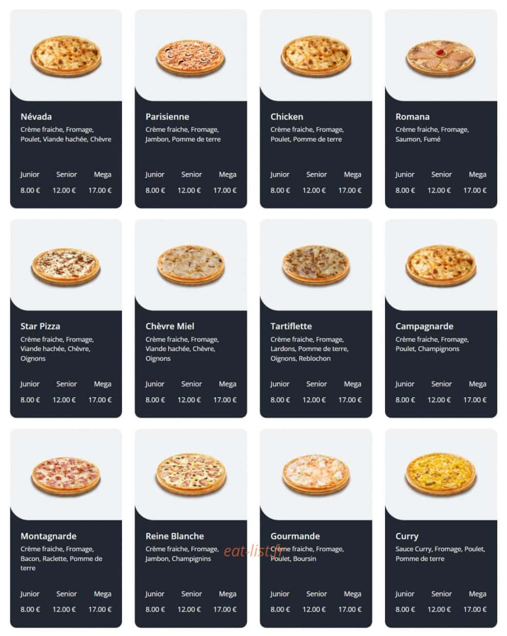 Star pizza — carte page 4