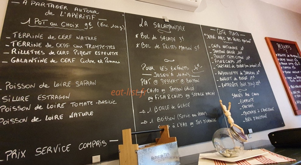 La Salamandre — carte page 1