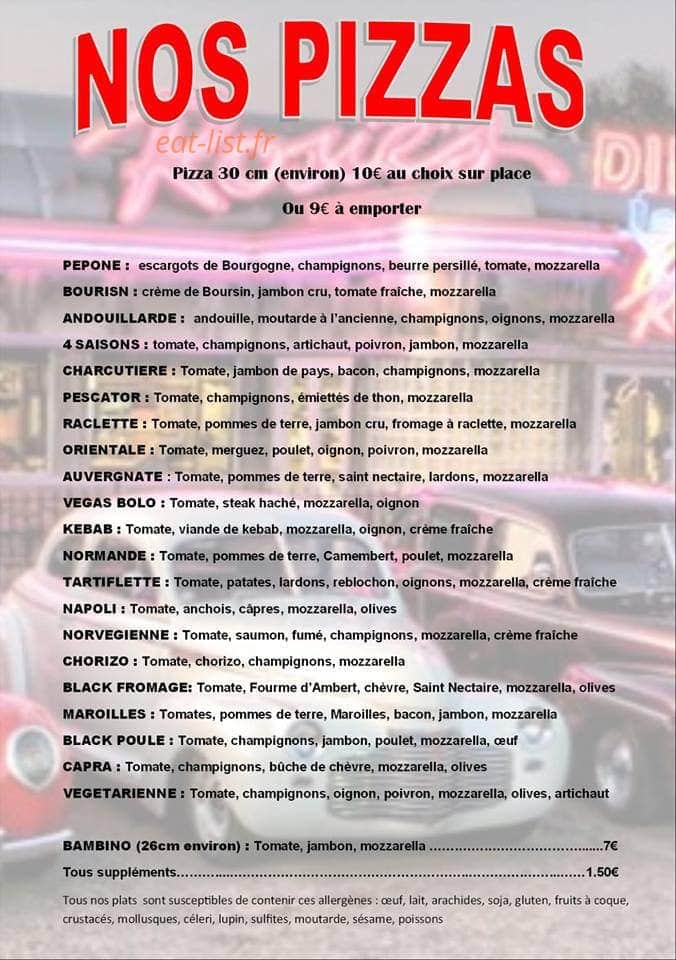 Le black white diner — carte page 2