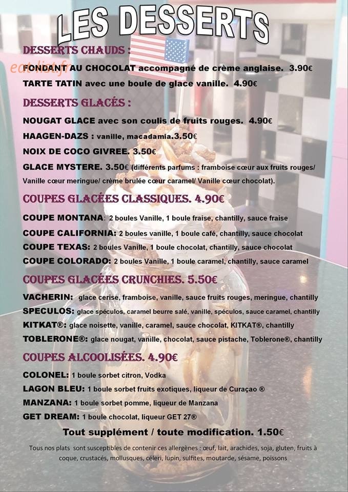 Le black white diner — carte page 3