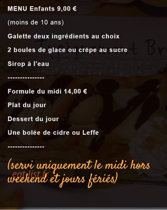La Bigoudene — carte page 8
