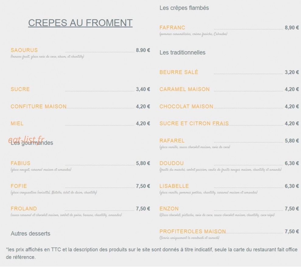La Bigoudene — carte page 6
