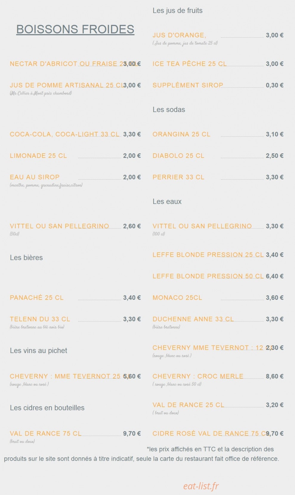 La Bigoudene — carte page 3