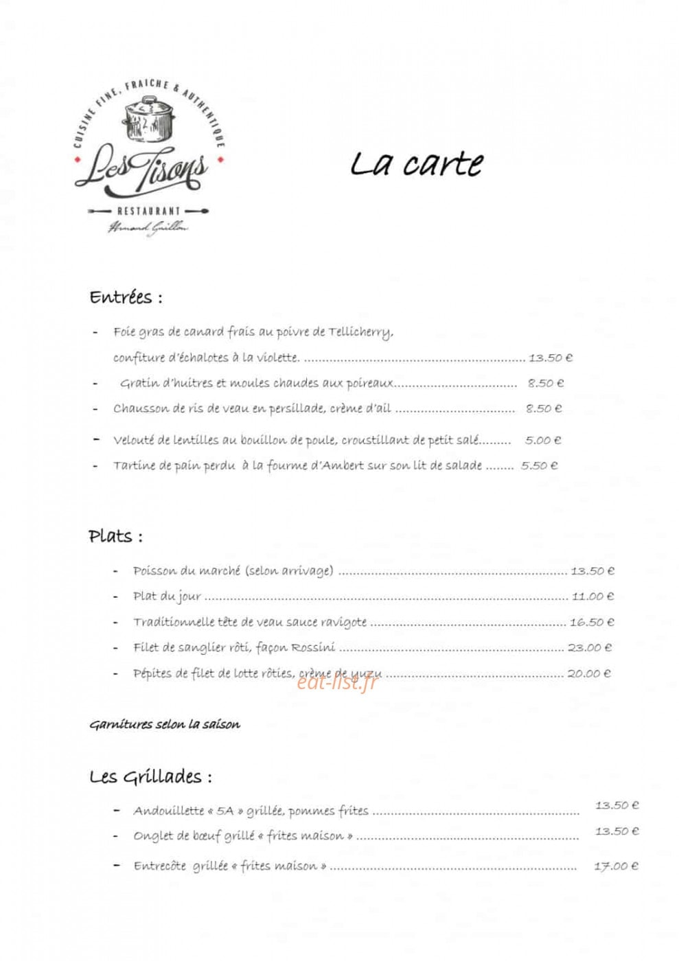 Les Tisons — carte page 3