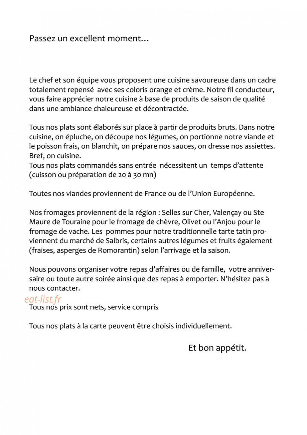 Le Parc Sologne — carte page 2