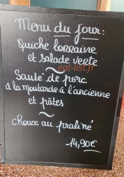 Au bistrot d'Eugénie — carte page 1