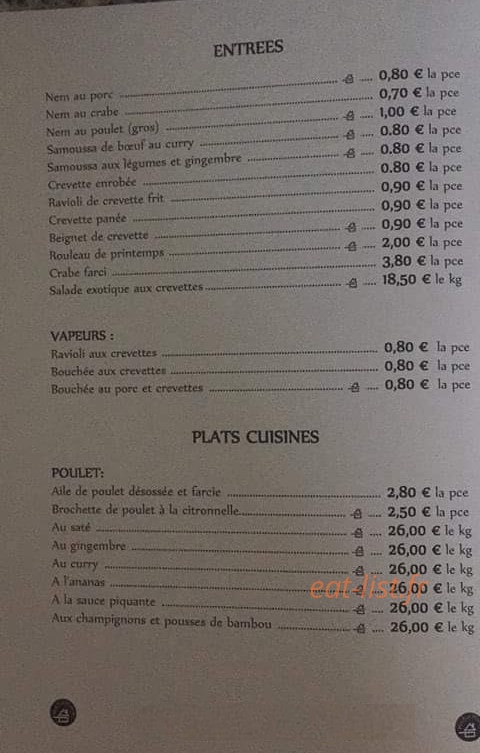 Aux Délices d'Asie — carte page 3