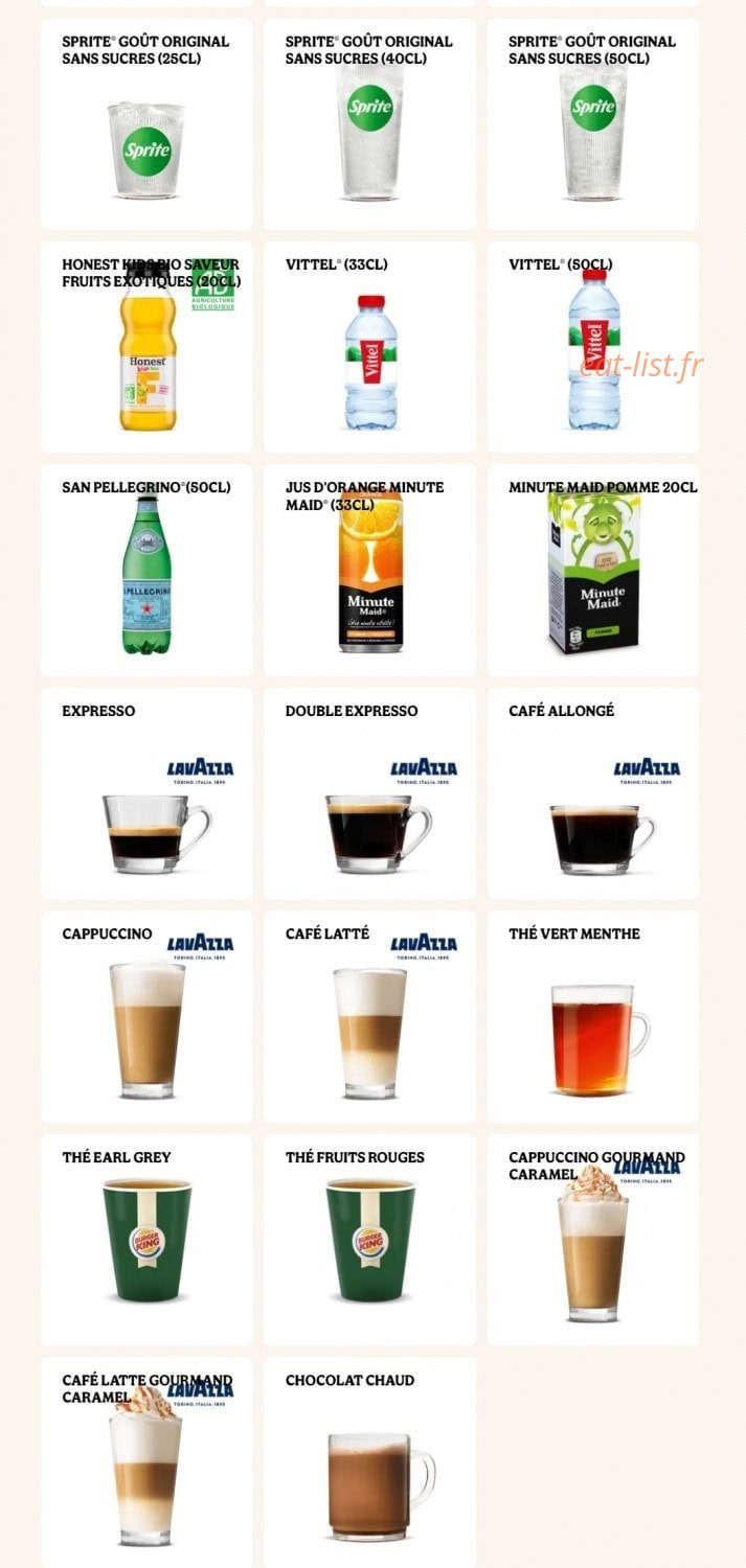 Burger King — carte page 17
