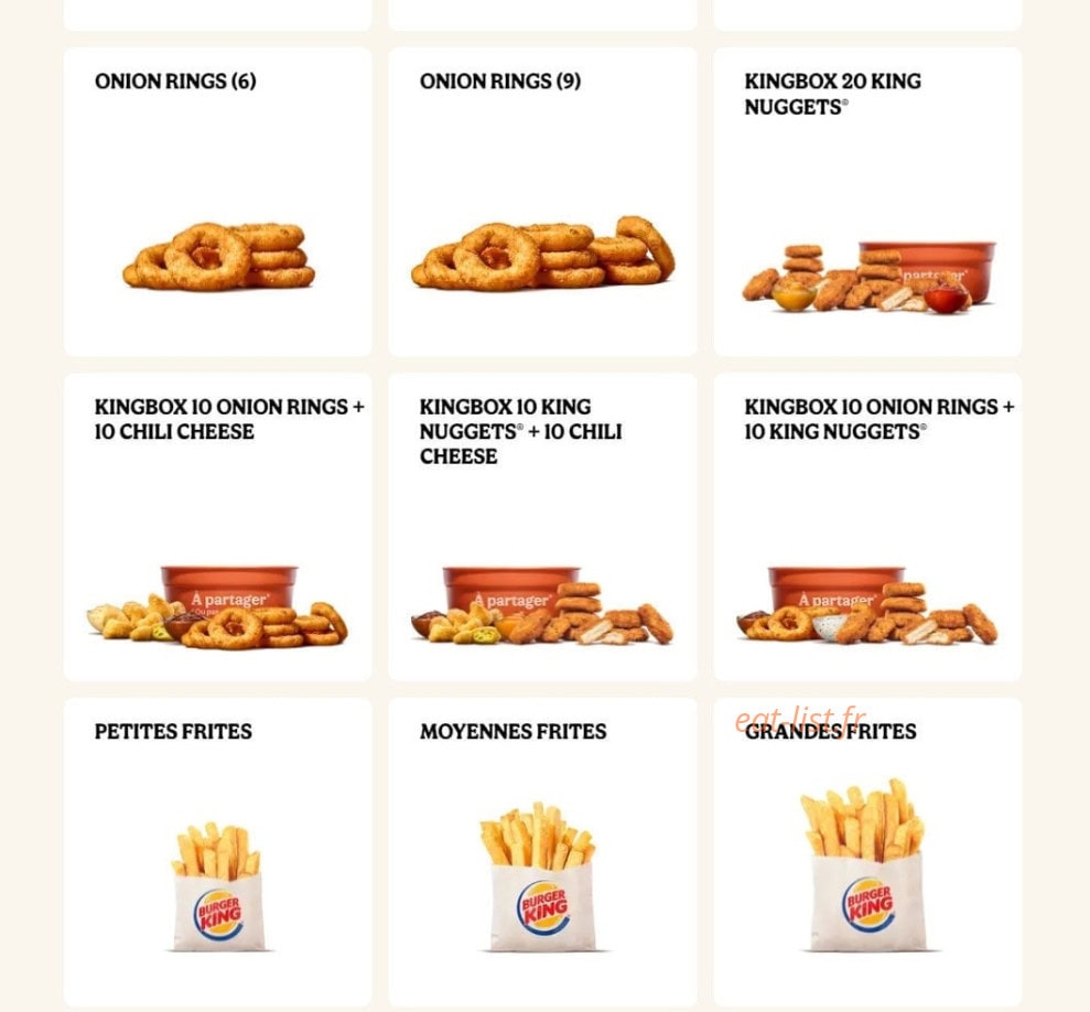 Burger King — carte page 11