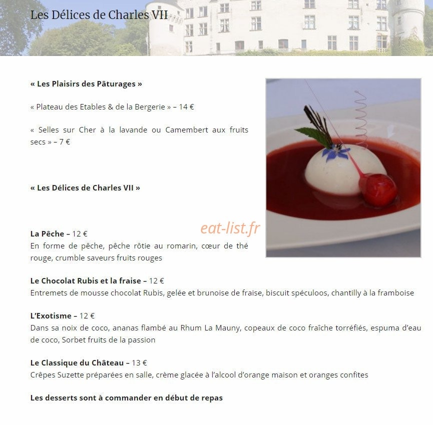 La Table du Roy — carte page 6