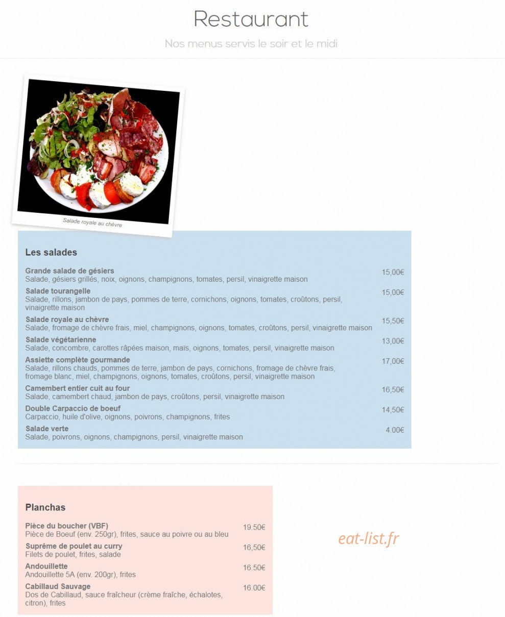 Parc Plage — carte page 1