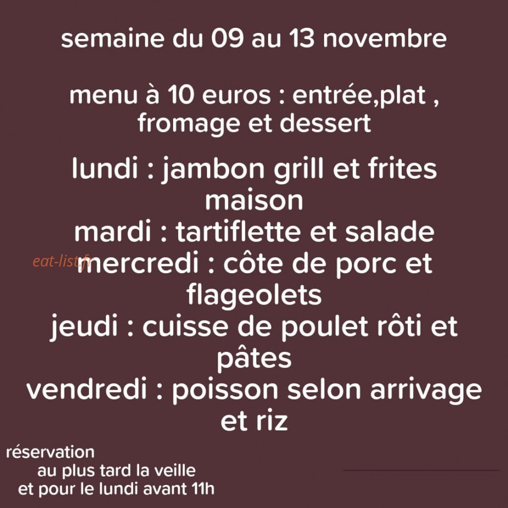 Café de la Gare — carte page 1