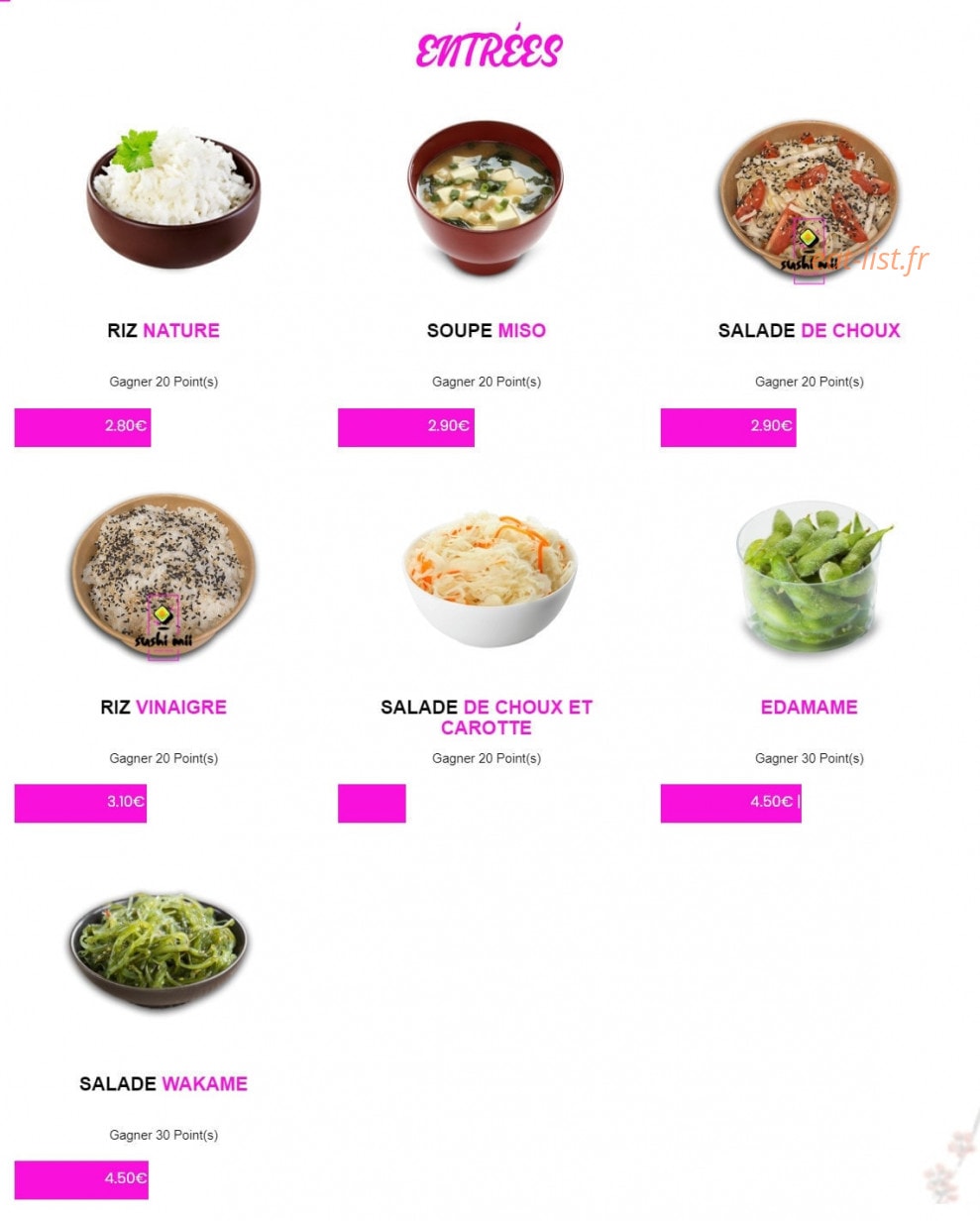 Sushi Mii — carte page 4