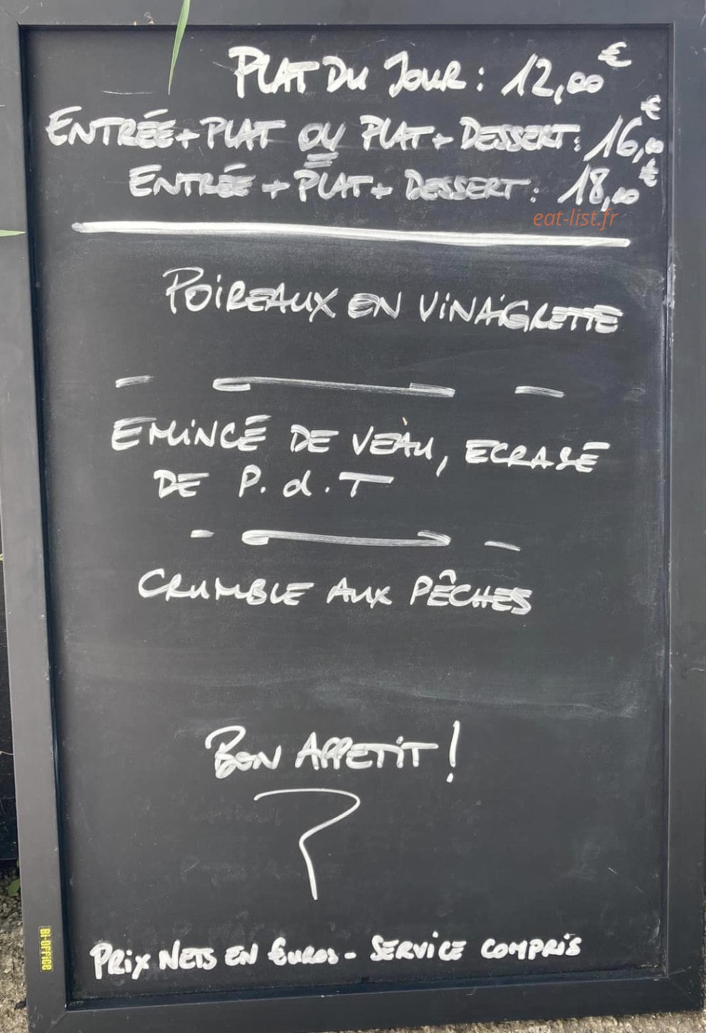 Chez Walter — carte page 1