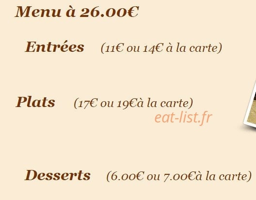 Secrets de cuisine — carte page 1