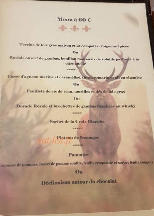 La Croix Blanche — carte page 4