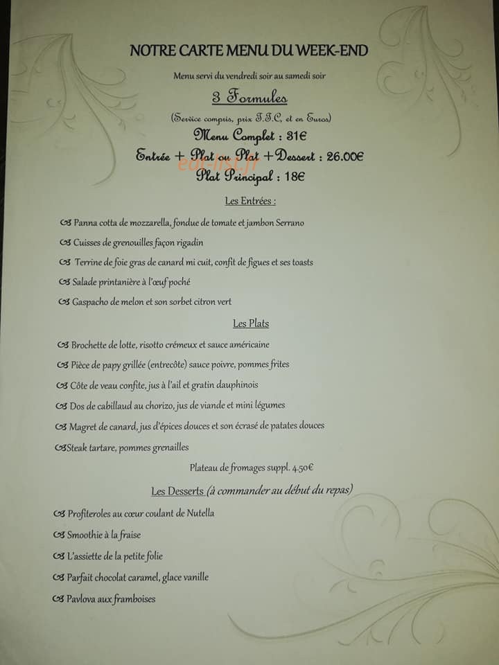 La Petite Folie — carte page 1