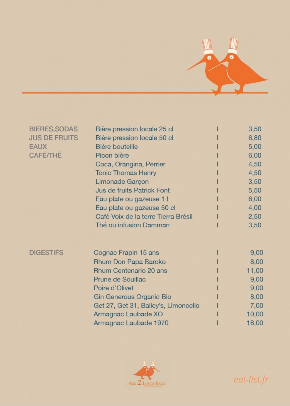 Aux 2 Longs Becs — carte page 4