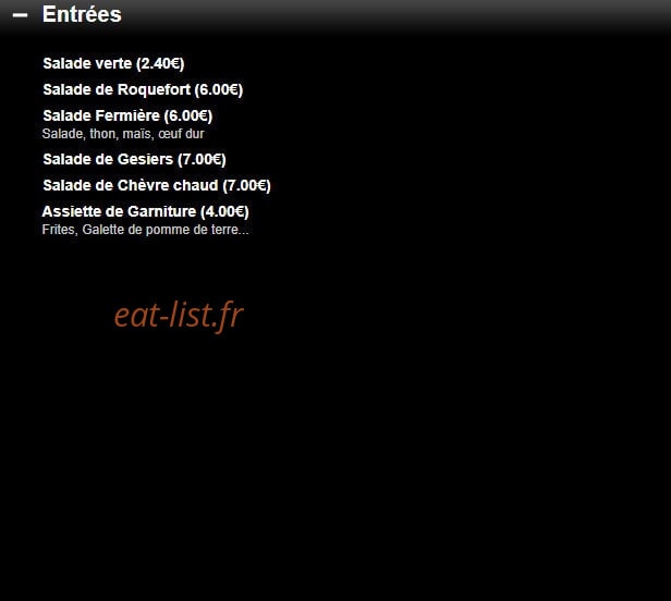 Bar du Marche — carte page 1