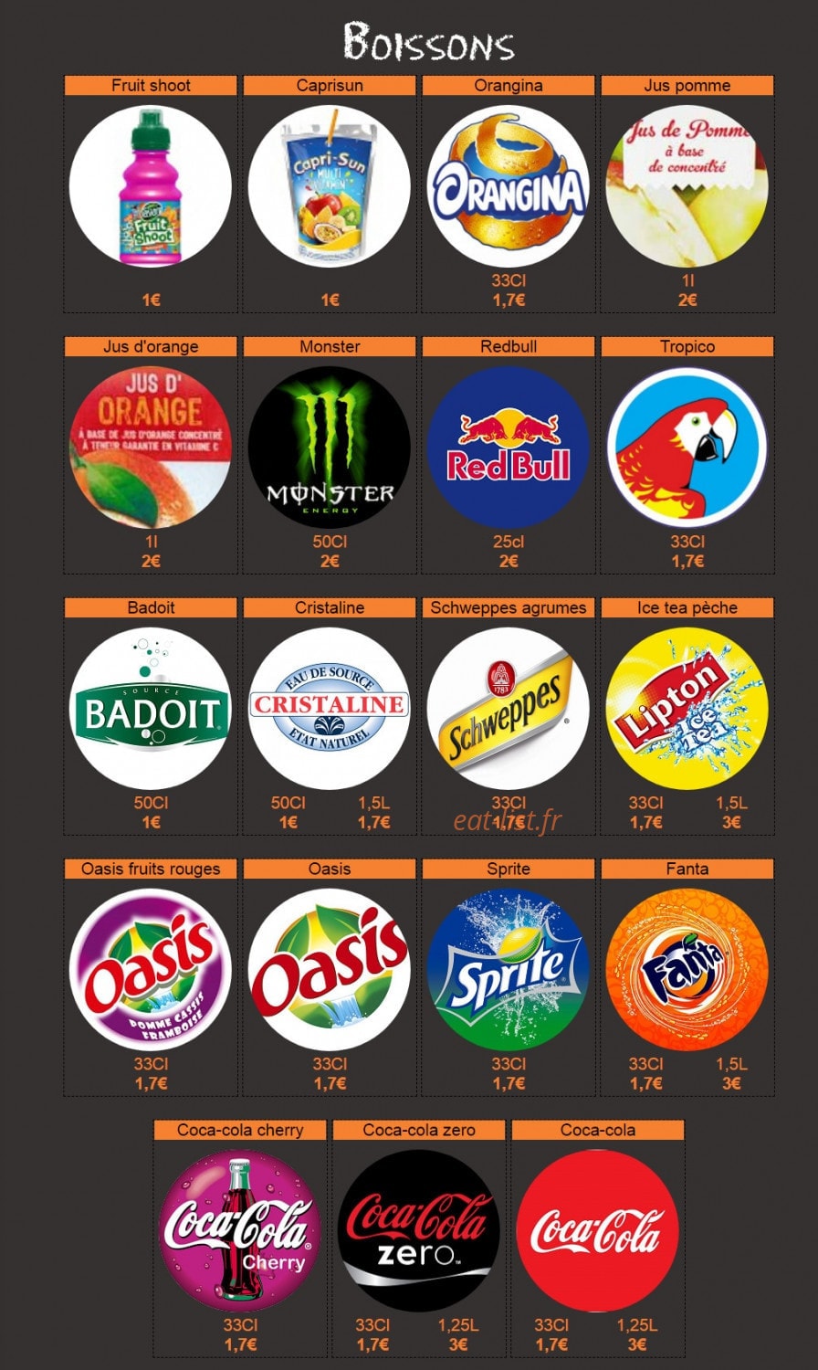 Hop'la Pizza — carte page 7