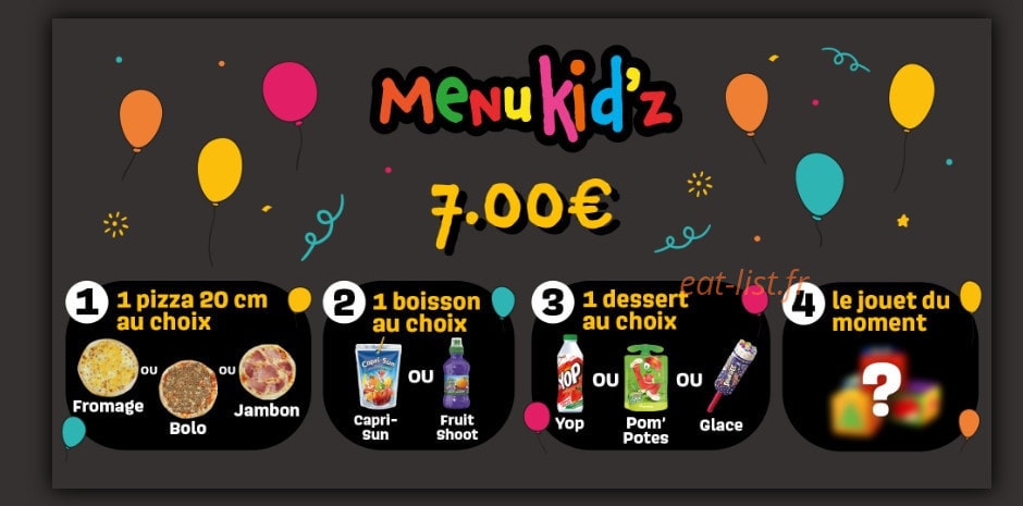 Hop'la Pizza — carte page 1