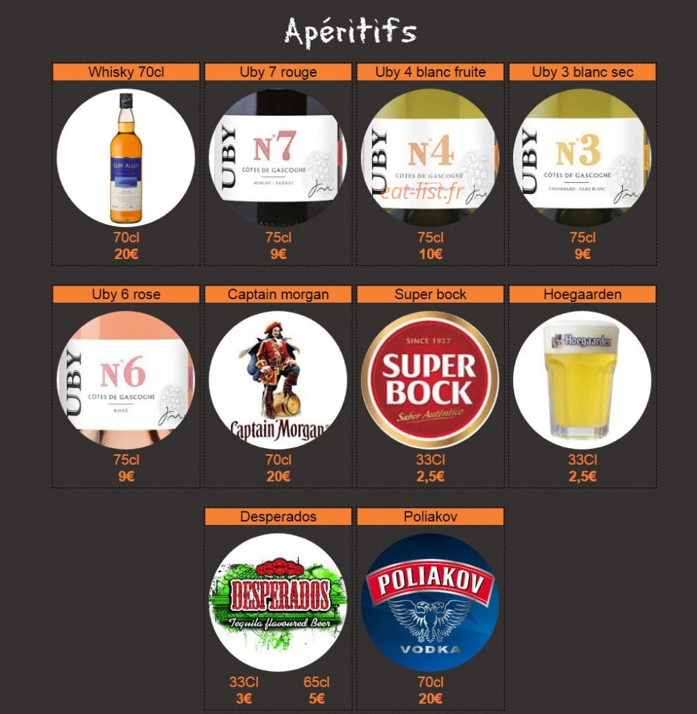 Hop'la Pizza — carte page 8