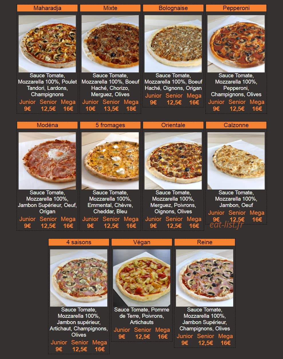 Hop'la Pizza — carte page 5