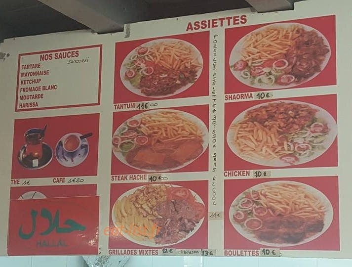 Kebab — carte page 1