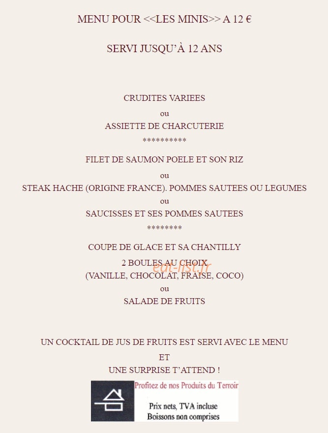 Le Saint-Hubert — carte page 1