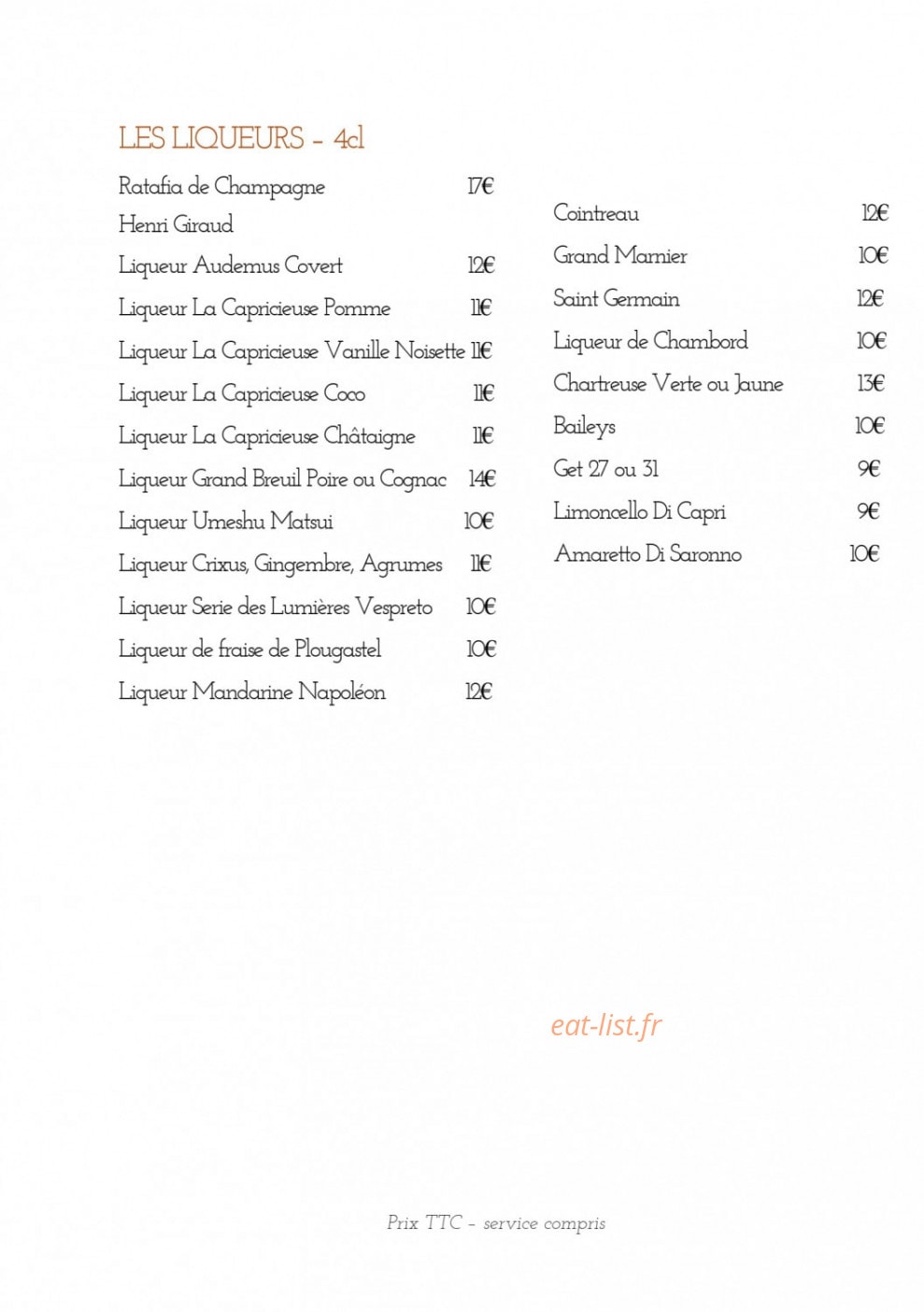 L'Auberge — carte page 7