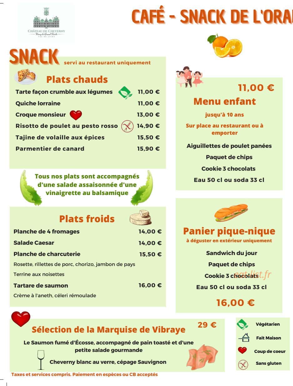L'Orangerie — carte page 1