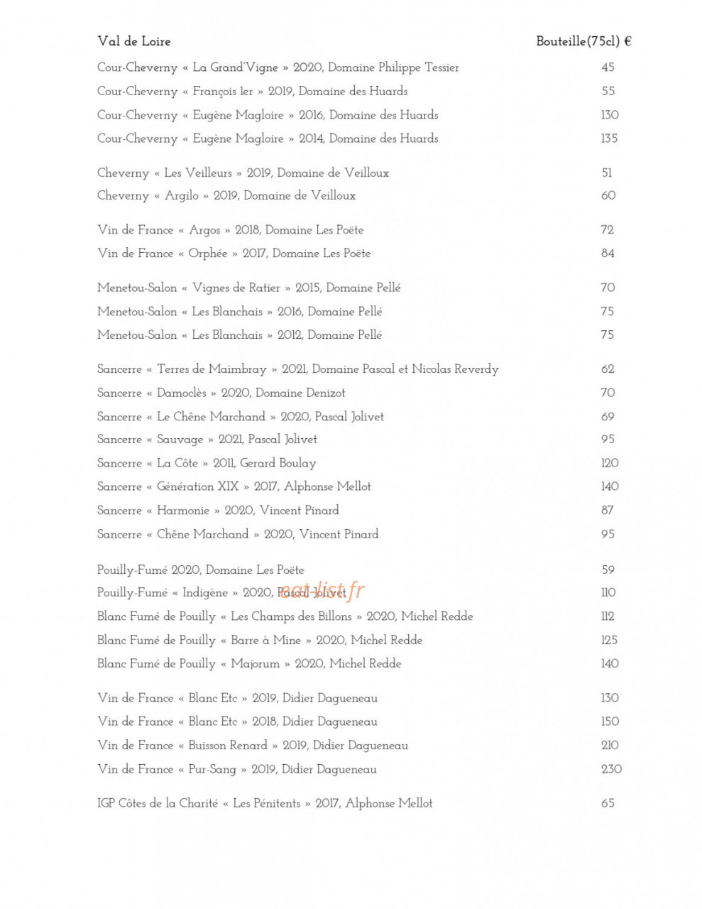 Le Favori — carte page 4