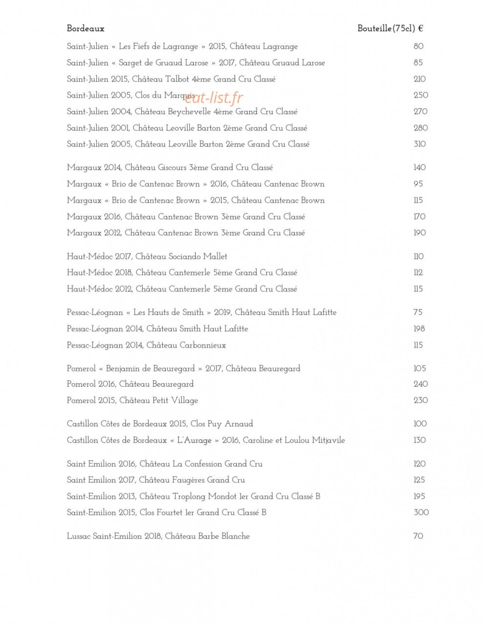 Le Favori — carte page 18