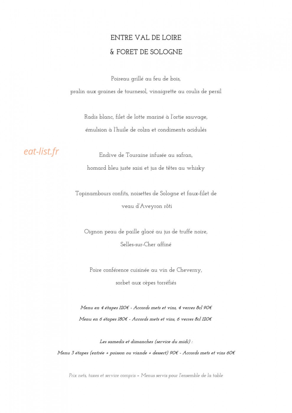 Le Favori — carte page 1