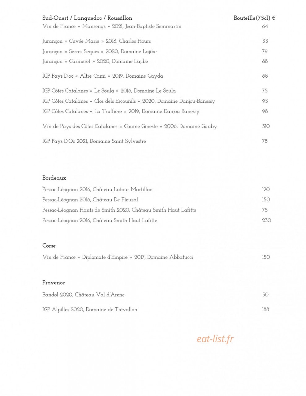 Le Favori — carte page 8