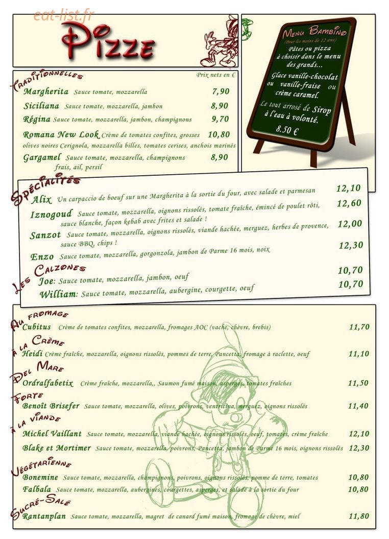 Le Pinocchio — carte page 1