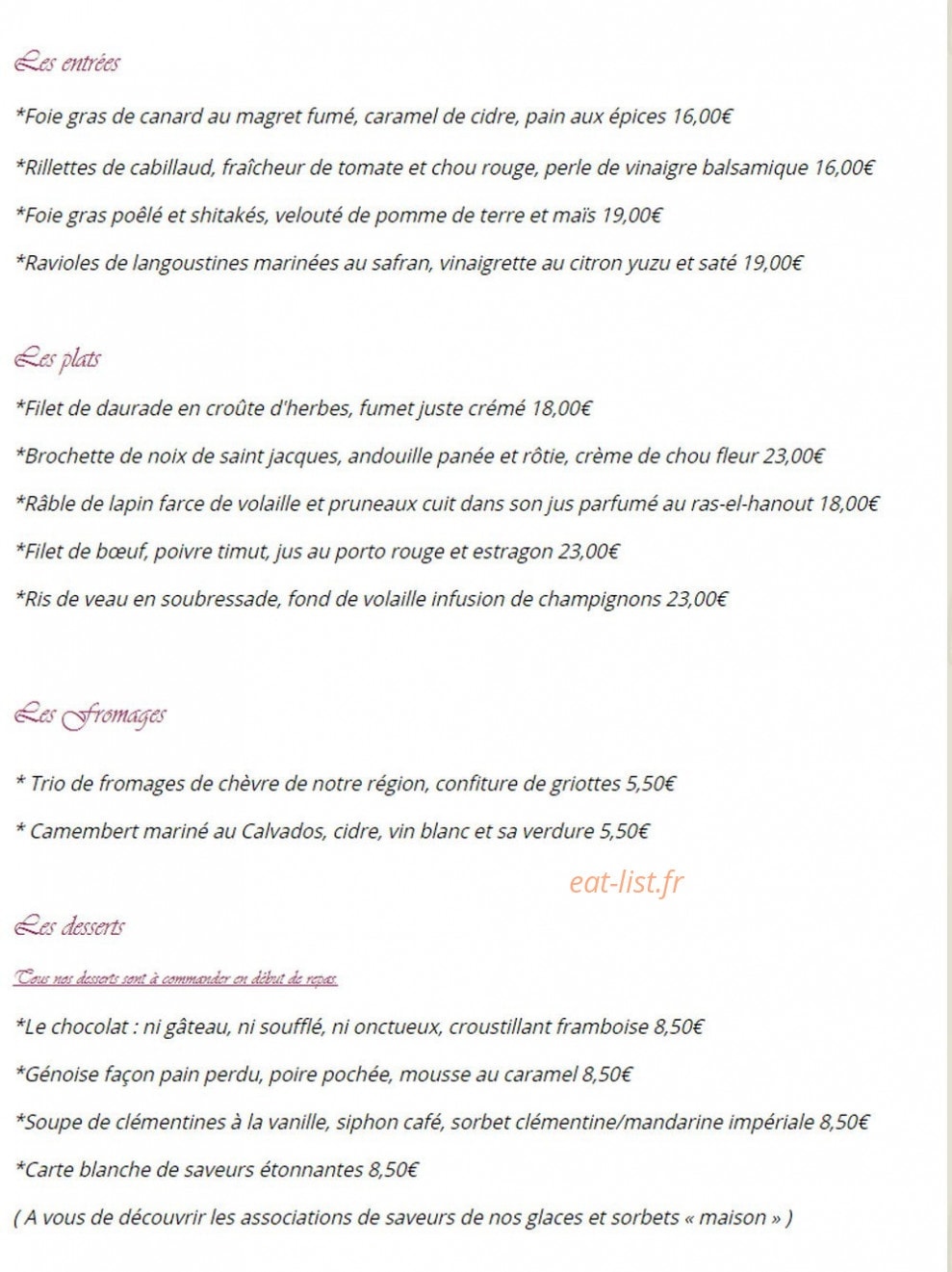 La Botte d'asperges — carte page 4