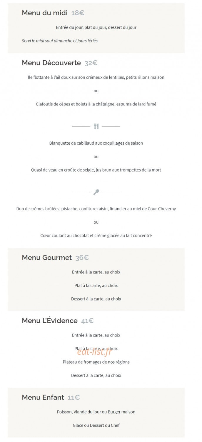 L'Évidence — carte page 1