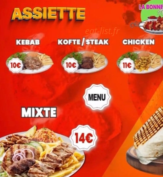 La Bonne Adresse — carte page 1