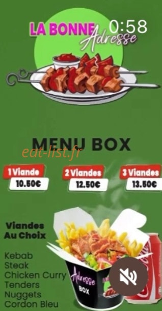 La Bonne Adresse — carte page 4